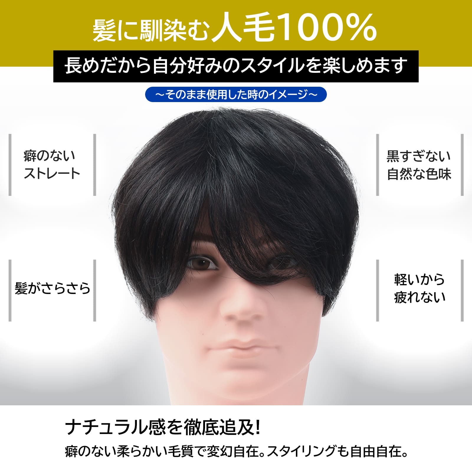 amazon商品ページ作成(かつらウィッグ)サンプル